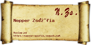 Nepper Zsófia névjegykártya